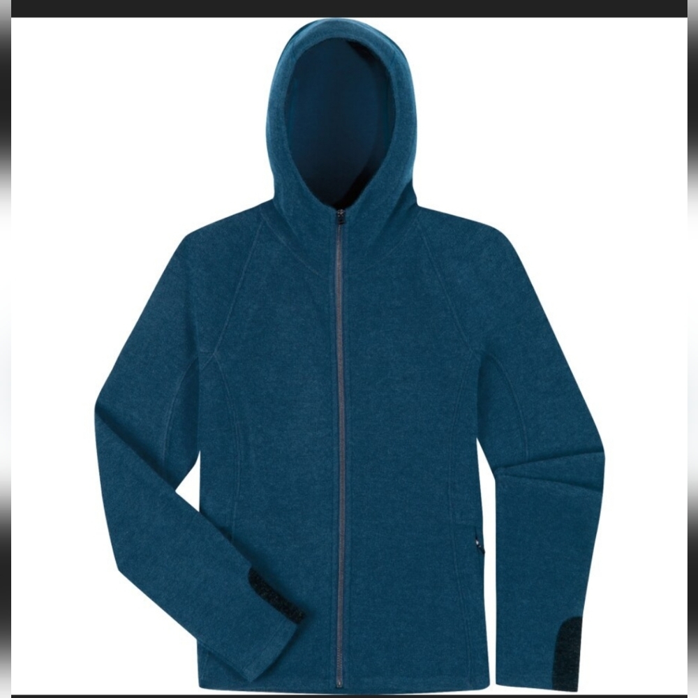Ibex new Zealand wool Women's Size S aqua hoodie full zip